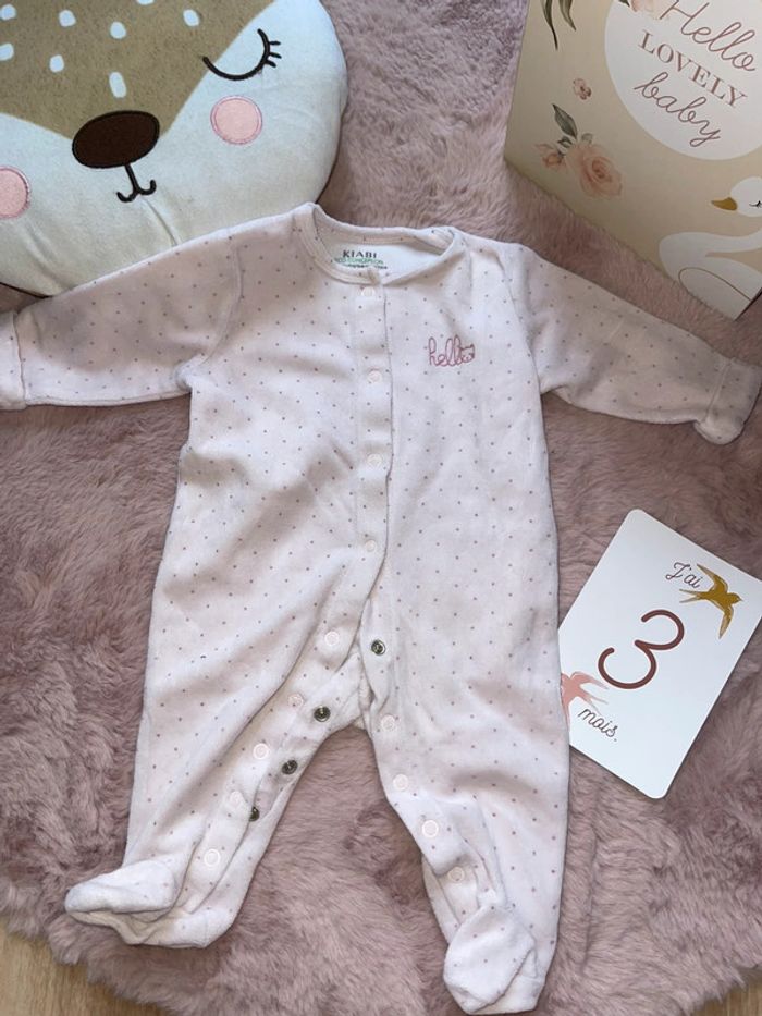 Lot de 3 pyjama velours 3 mois - photo numéro 3
