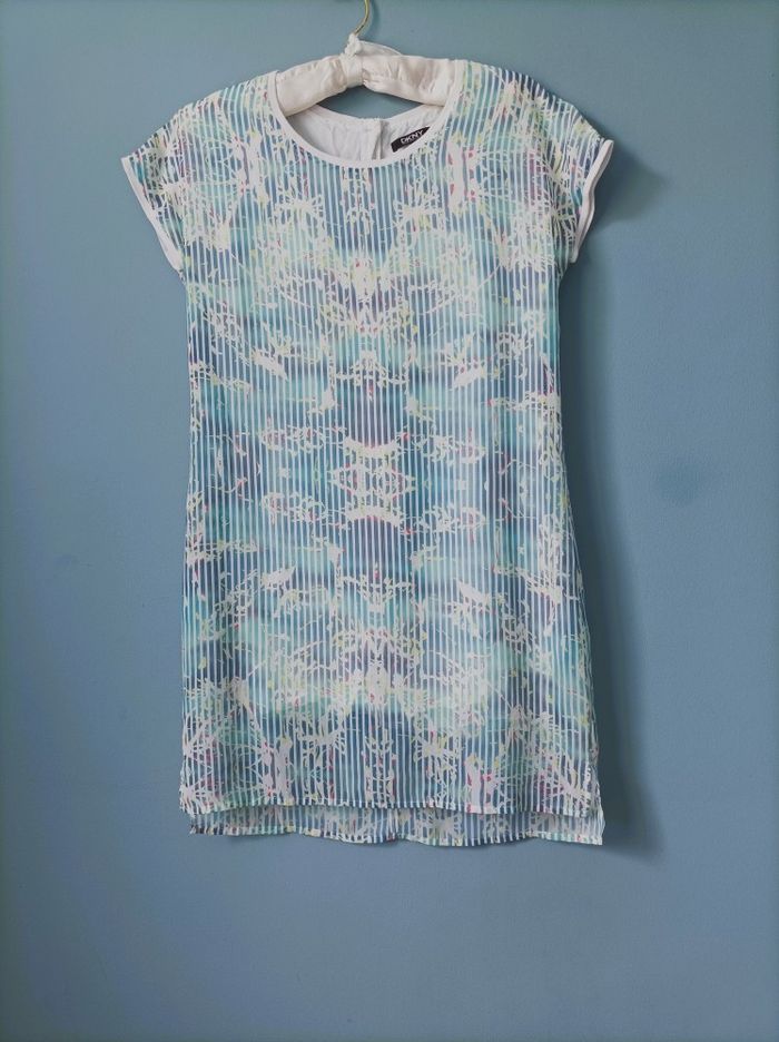 Robe Fille DKNY 12 ans bleu collection été TBE - photo numéro 3