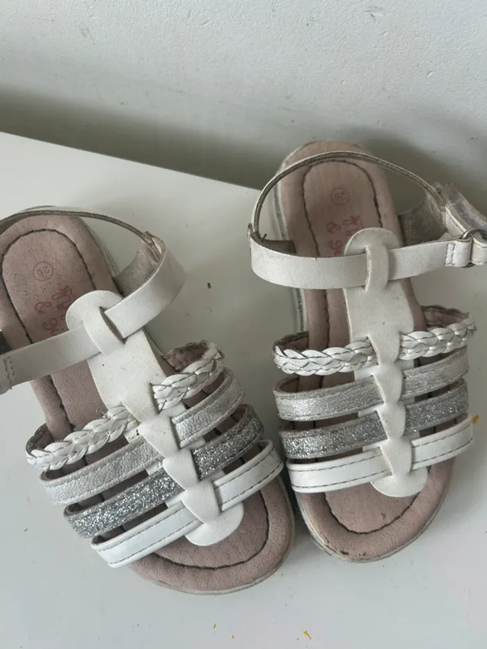 Sandalettes Nini&Girls Paillettes et Blanches 26 - photo numéro 4