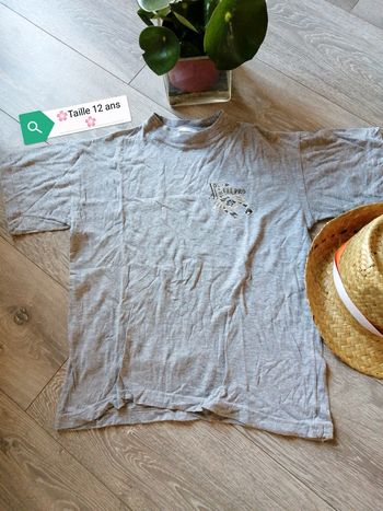 🌸Tee-shirt gris à motifs jaune/noir 12 ans🌸