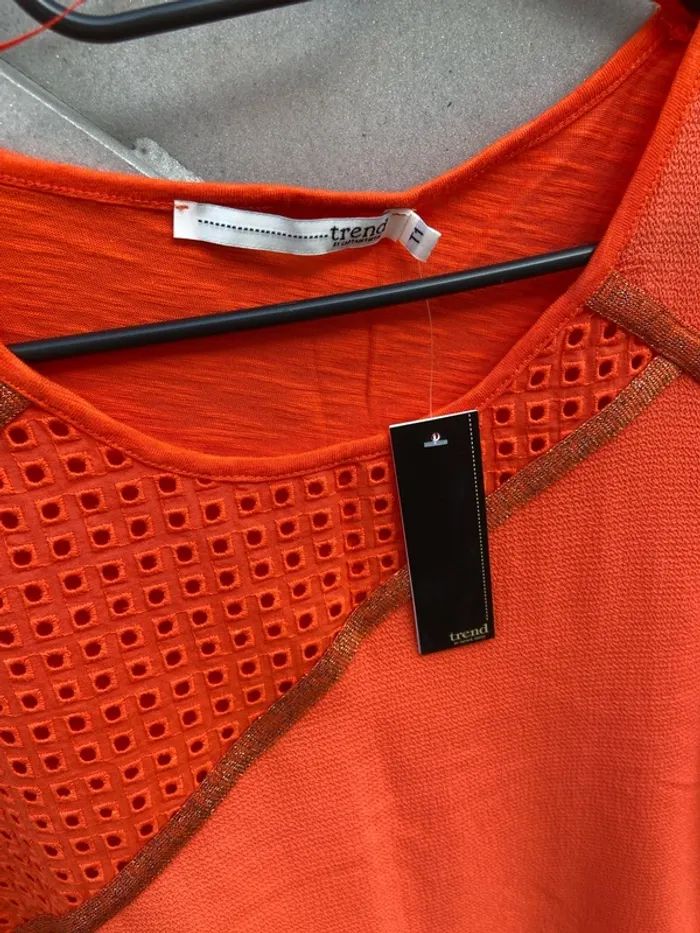 T-shirt à manches courtes Orange Captain Trend - photo numéro 2