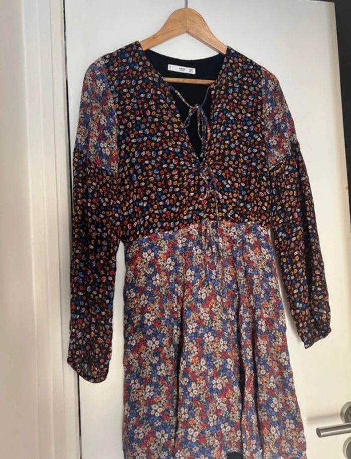 Sublime robe chic fleuri manches longues - taille S - neuve - photo numéro 2