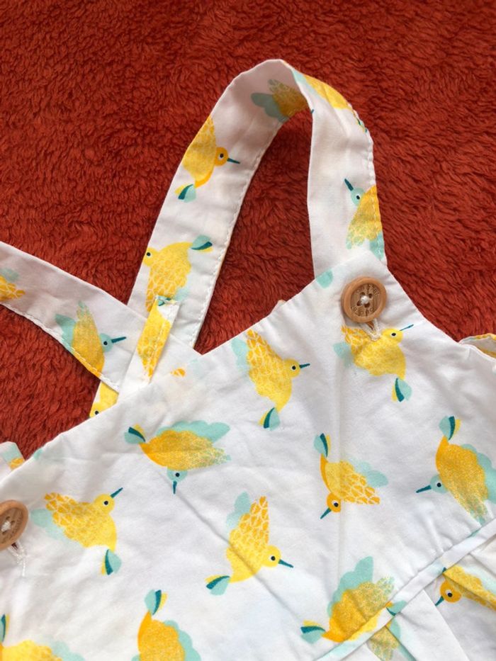Ensemble robe à bretelles croisées et bloomer - 12 mois - photo numéro 2