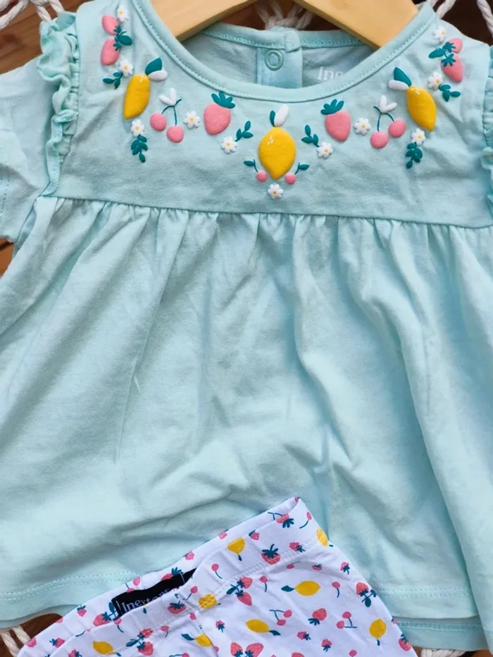 Tshirt + pantalon intenso fille de 6 mois - photo numéro 2