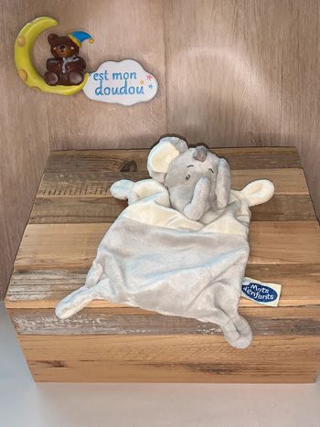 MD149 doudou éléphant 🐘 mots d’enfants