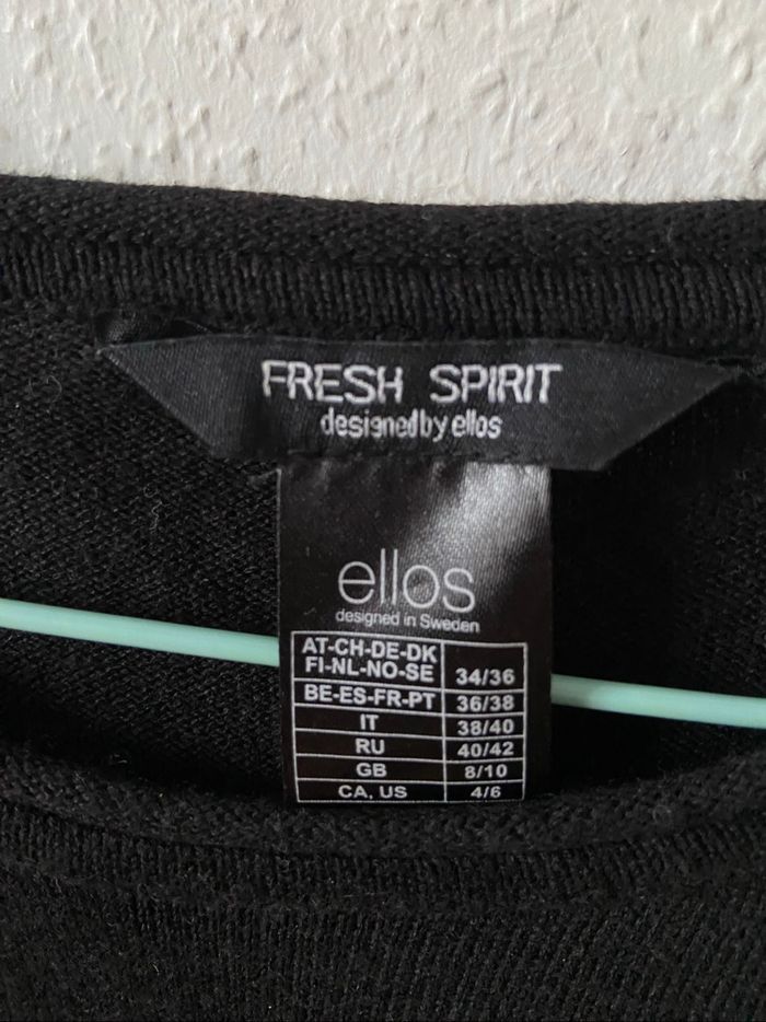 Pull fin noir Ellos - photo numéro 2