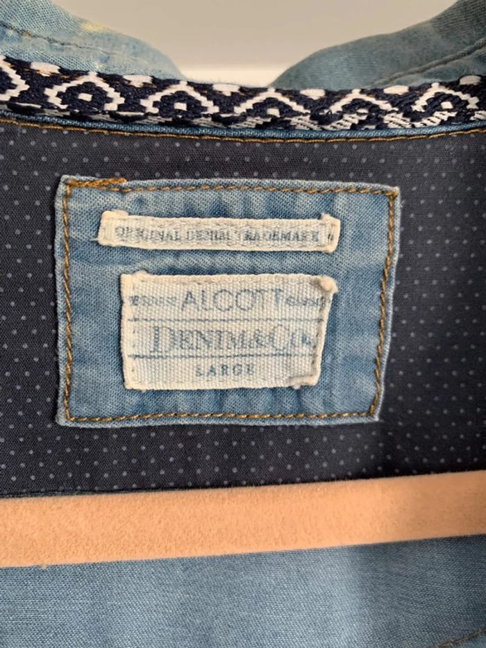 Chemise en jean alcott taille L - photo numéro 2