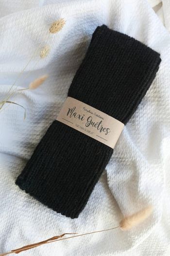Longues guêtres noires - Fait-main