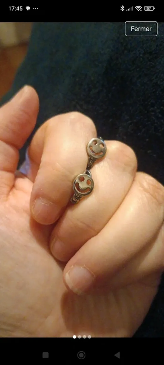 Boucles d'oreilles smiley argent