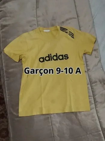 T-shirt adidas jaune garçon 9-10 ans