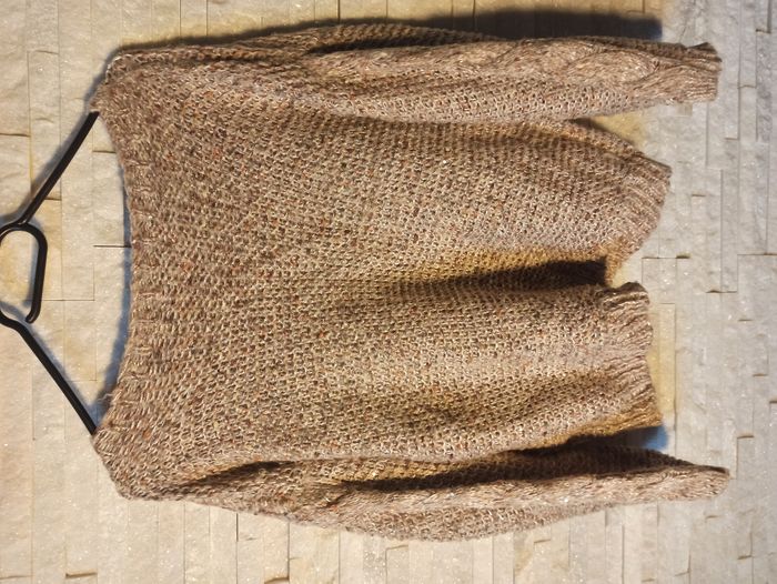 Pull Beige Pailleté Femme Taille M - photo numéro 5