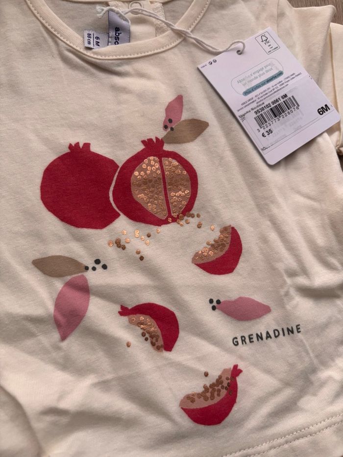 Lot ABSORBA Neuf : Robe et Tee-shirt 6 mois / 68 cm - photo numéro 3