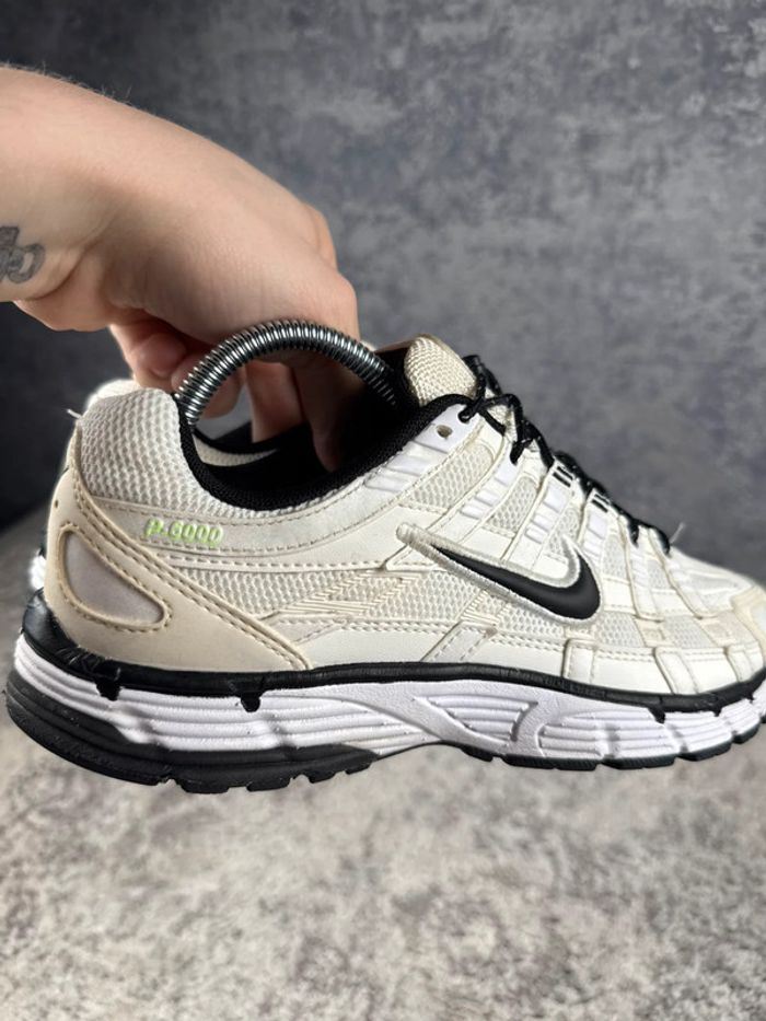 Nike P-6000 Running - Sail Black Lime Blast - White & Yellow & Black - photo numéro 17