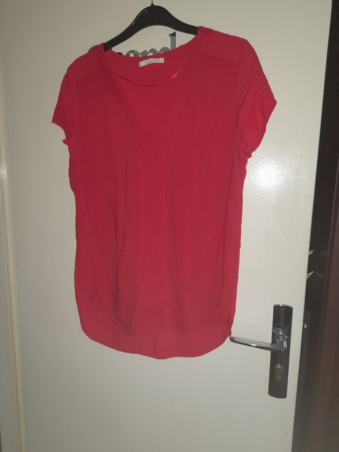 Tunique rouge Camaïeu