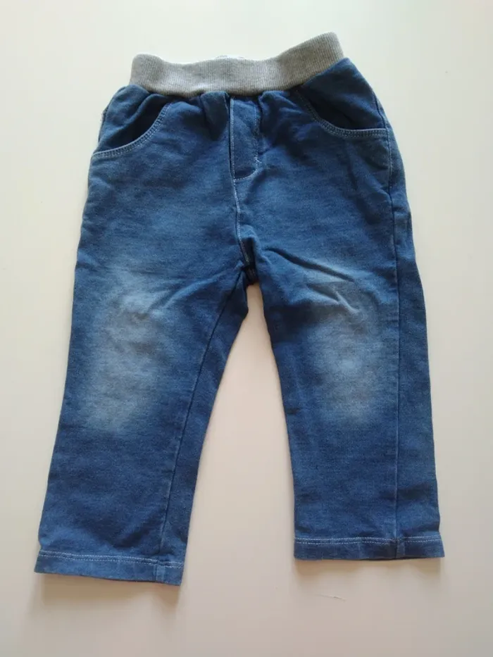 jean taille élastiquée sans boutons garcon 12 mois