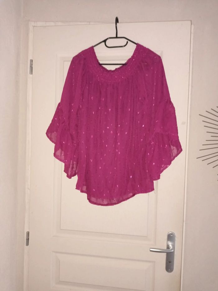Blouse bohème violet