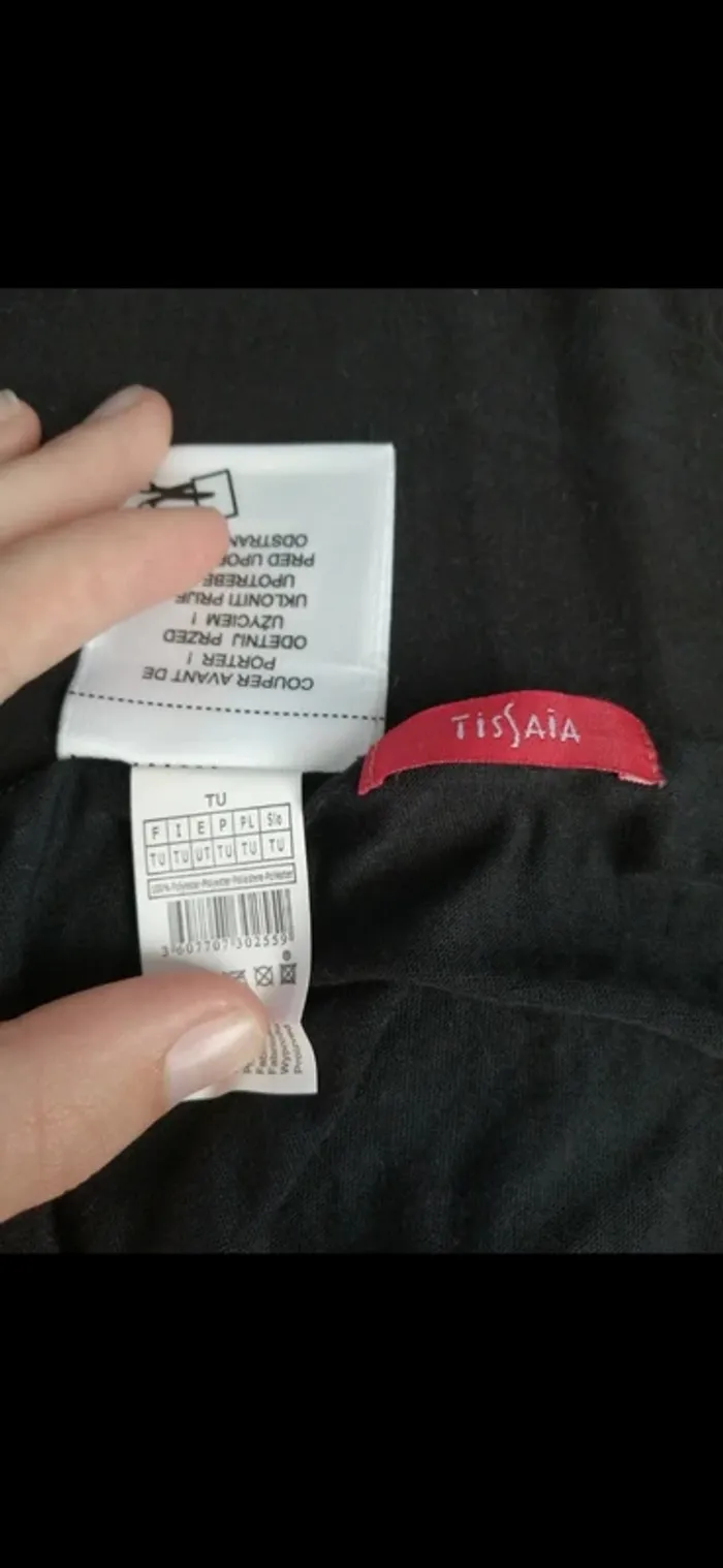 Robe de plage noire fluide Tissaia – Style paréo, taille unique, été / vacances - photo numéro 5