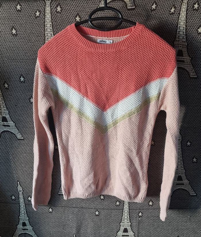 Pull tricolore 12ans