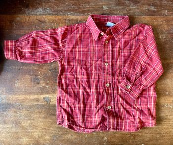 Chemise à carreaux rouges 18 mois Bout’Chou
