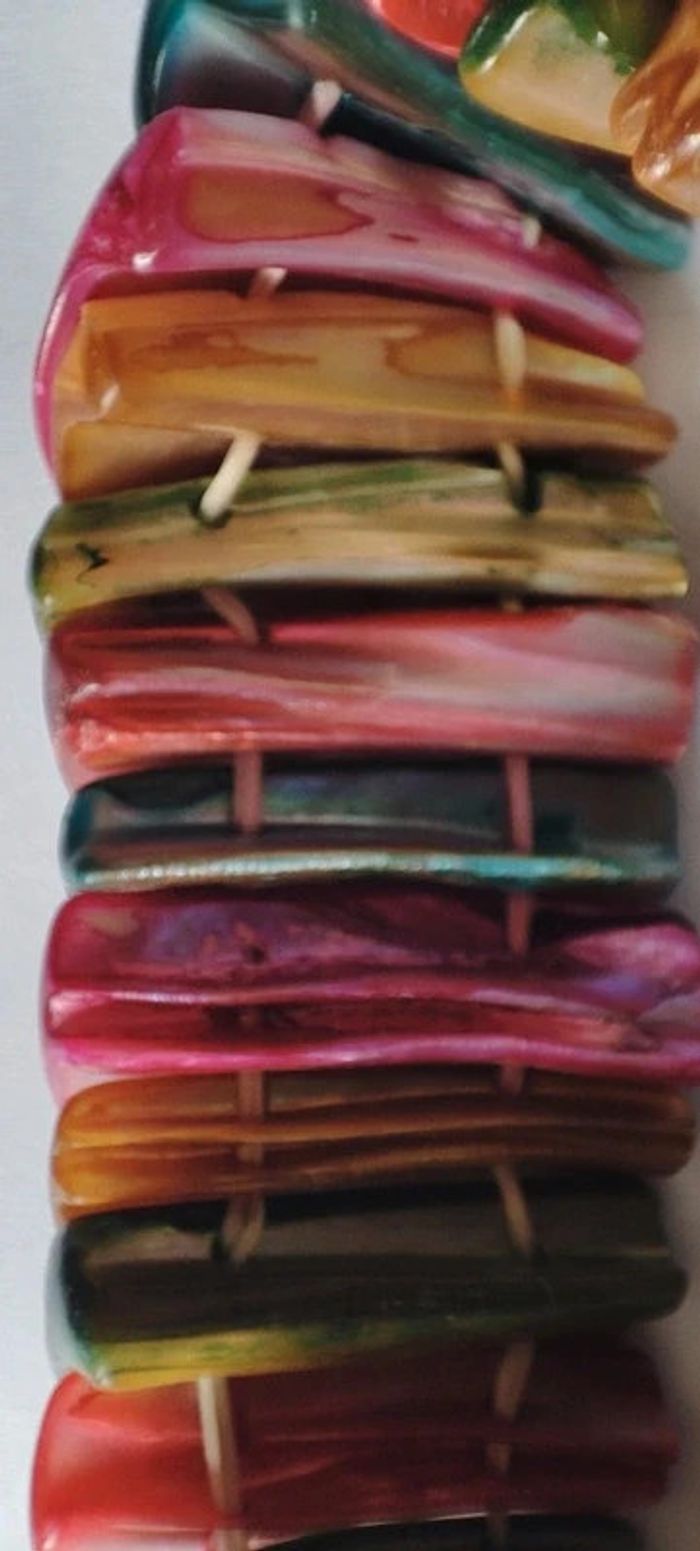 Bracelet nacre colorée - photo numéro 7