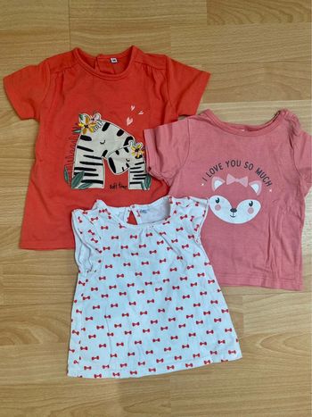 3 T-Shirts - 6 mois