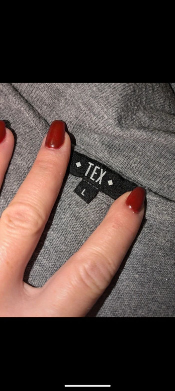 Pull col V fin gris - photo numéro 5