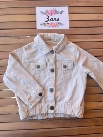 Veste en jean blanche orchestra 3 ans