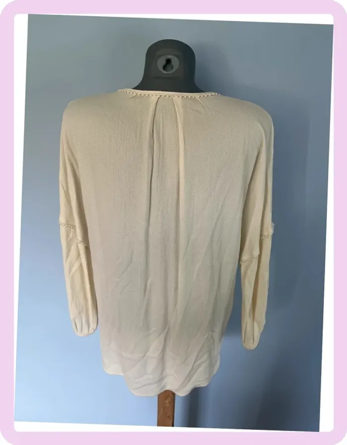 Blouse crème Comptoir des Cotonniers – Taille 3 – 100 % Viscose - photo numéro 6