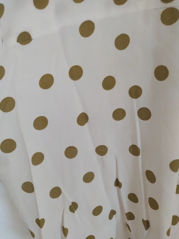 Chemise à pois marrons Violeta by Mango - photo numéro 6