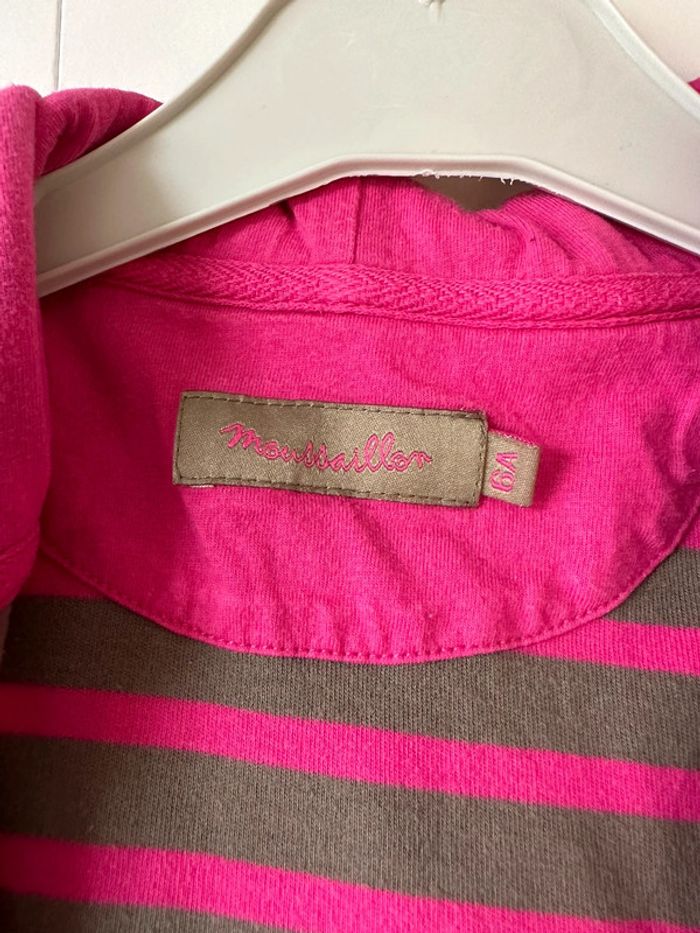 Gilet zip marine rose - photo numéro 2