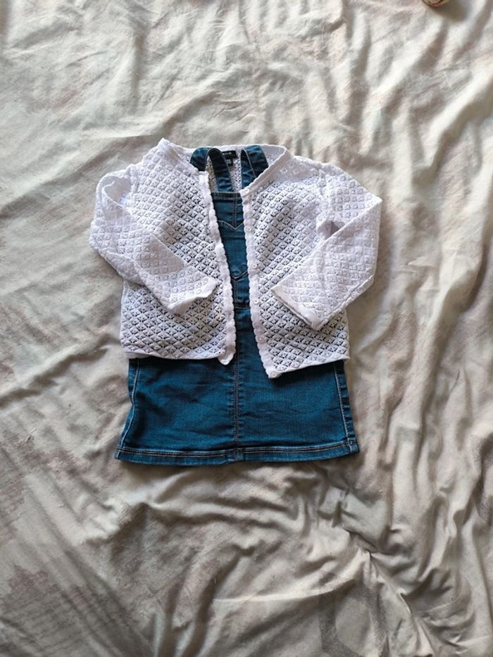 Robe en jeans avec gilet