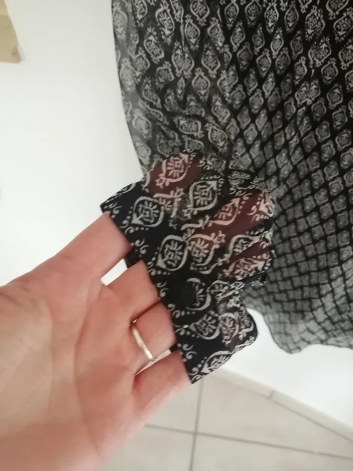 Robe sezane modèle lane noir imprimé ethnique - photo numéro 7