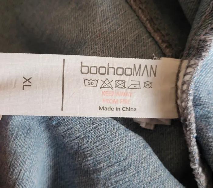 Veste en jean bleue claire Boohoo Man Taille XL ou 46 48 - photo numéro 10