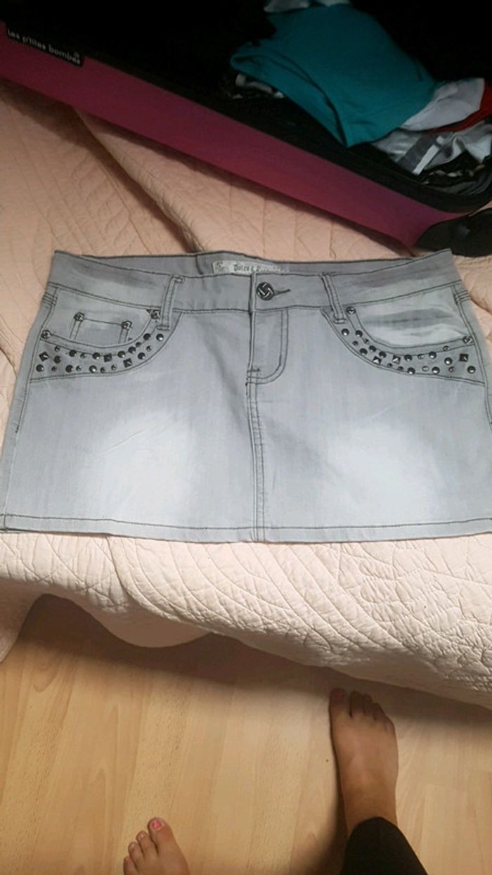 Mini jupe grise