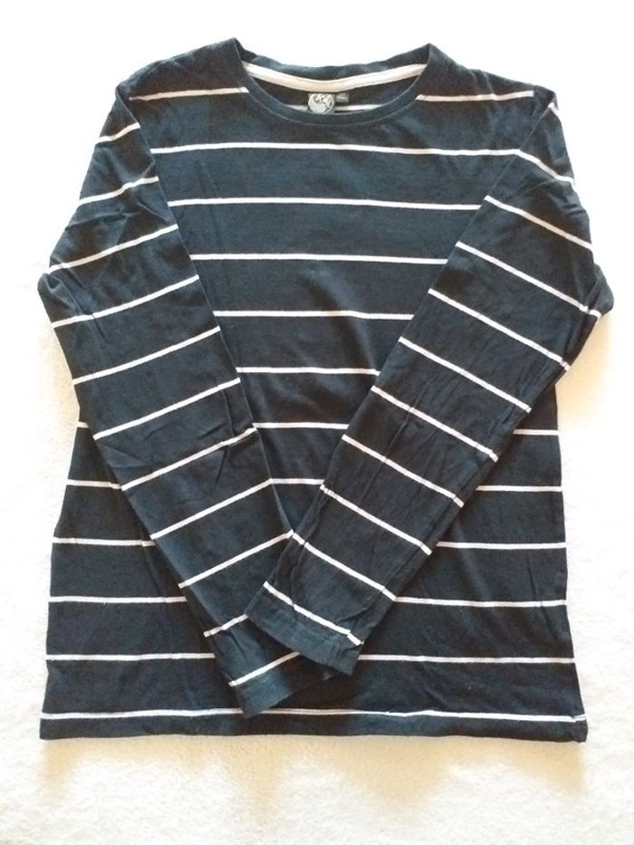 Tee-shirt rayé manches longues 16 ans
