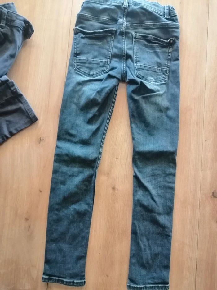 Lot jeans slim ajustables 9ans - photo numéro 3