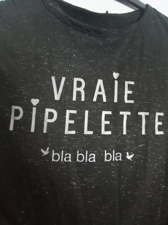 Tee shirt fille manches longues vraie pipelette - photo numéro 3