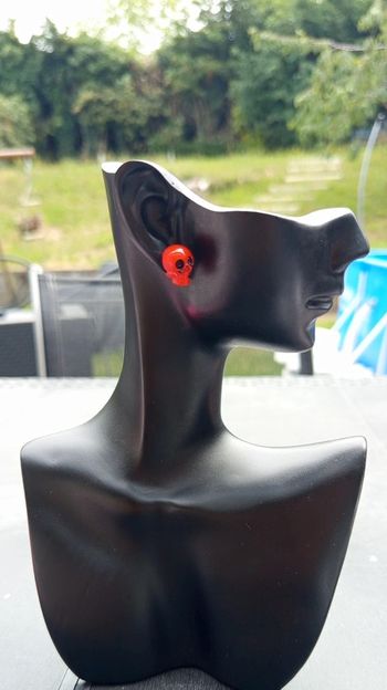 Boucles d'oreilles tête de mort femme