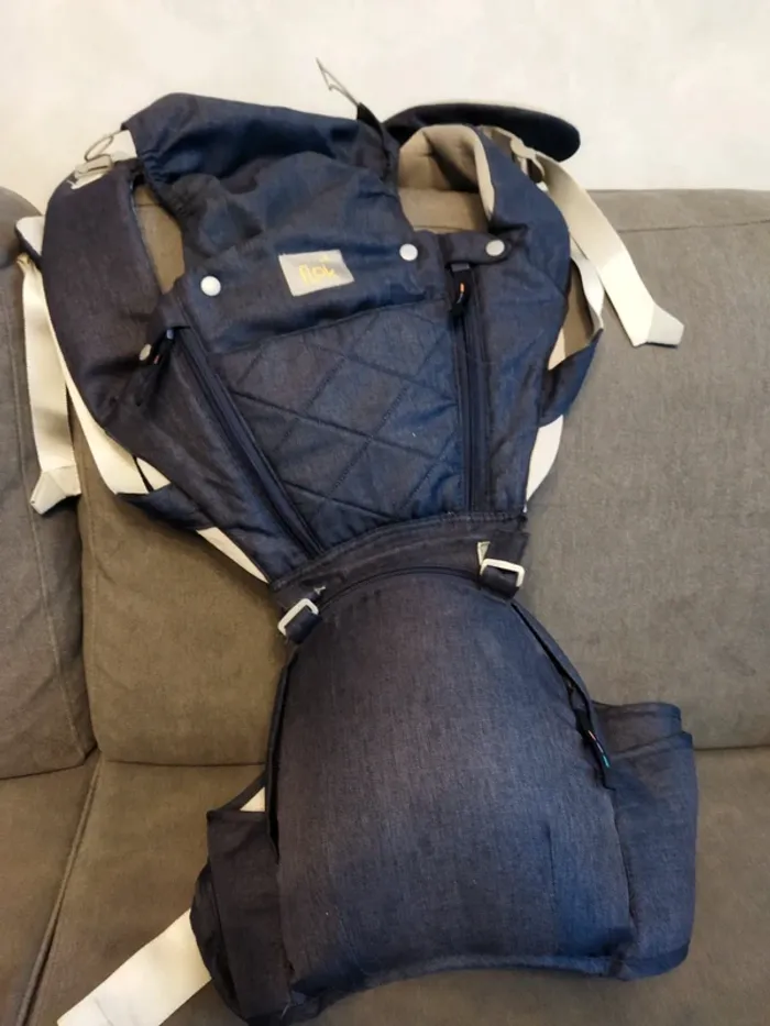 Porte-bébé Ergonomique 0 36 mois avec siège et capuche amovibles FLOK