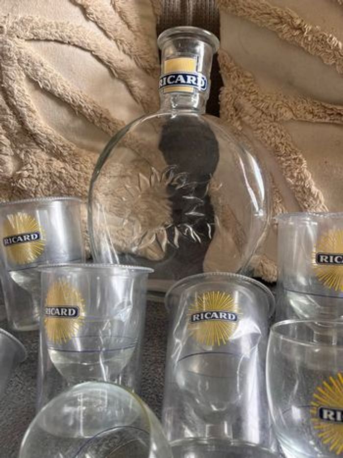 Lot verres et carafe Ricard - photo numéro 2