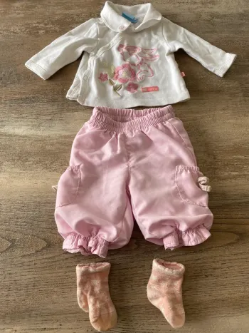 Ensemble bébé fille polo Disney  + pantalon + chaussettes 1/3mois