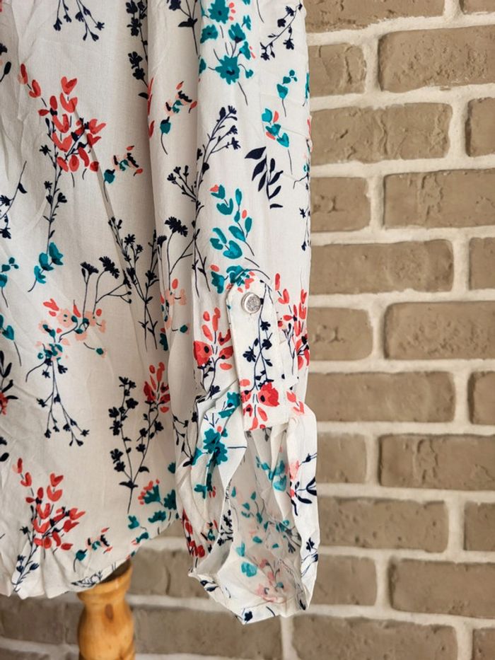 Blouse fluide boutonnée fleuri - photo numéro 8