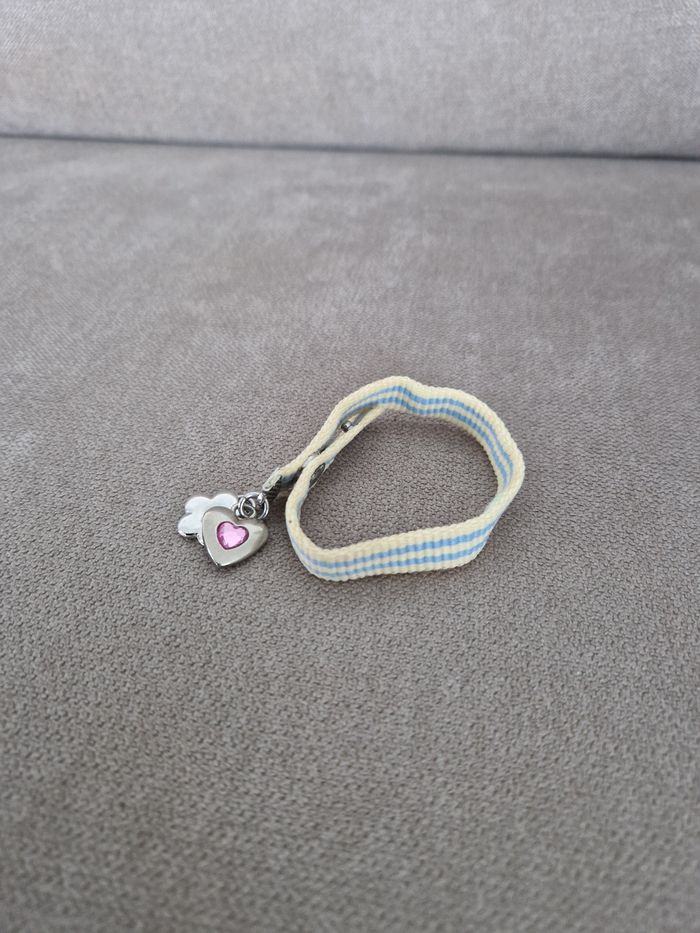 Bracelet Diddlina couleur jaune à rayures bleu - photo numéro 4