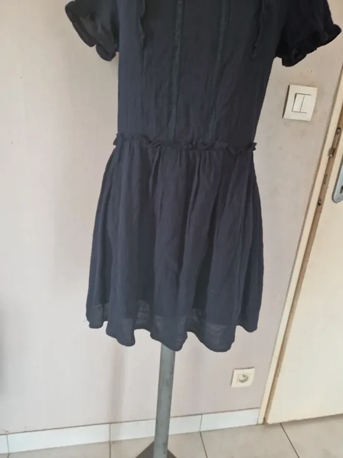 Robe bleue marine cherry paris taille 36 tres bon etat - photo numéro 3