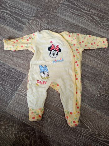 Pyjama Disney Minnie jaune 1 mois