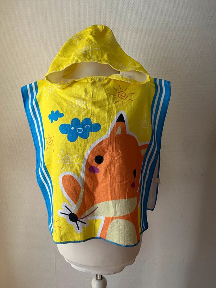 Cape de bain, serviette à capuche renard