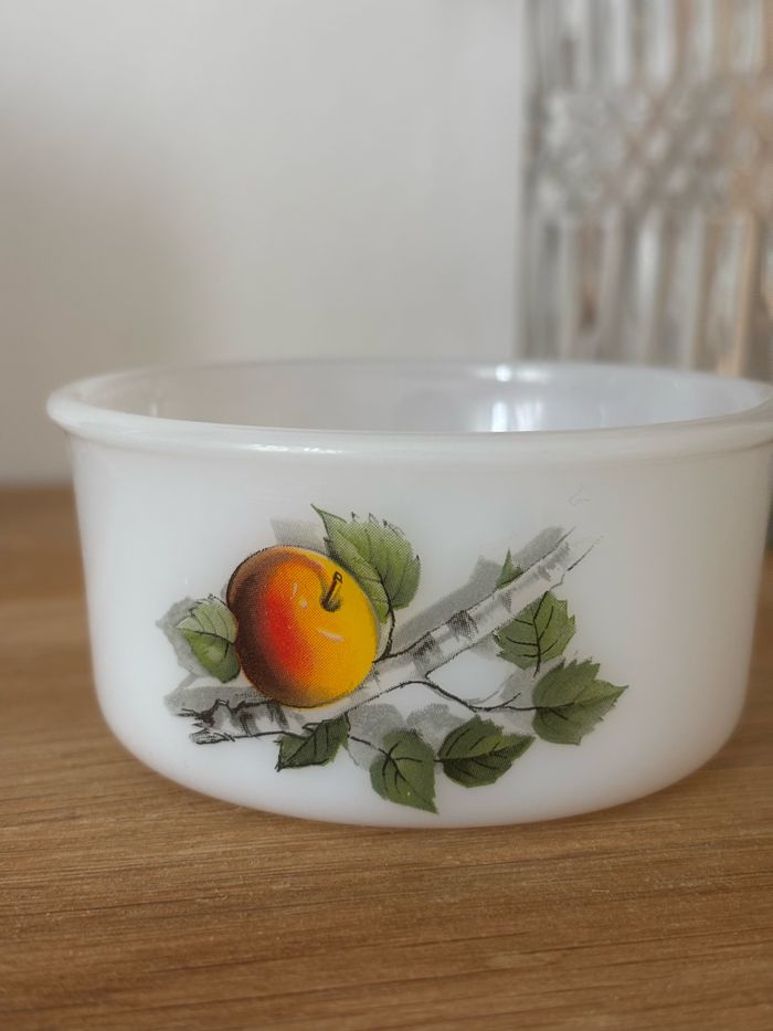 Vintage lot de 5 ramequins Arcopal fruits du verger - photo numéro 2