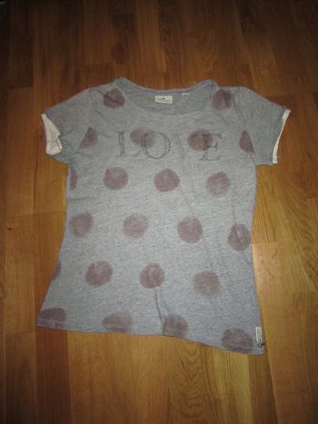 tshirt gris motifs boules rouges scotch rebelle XS164