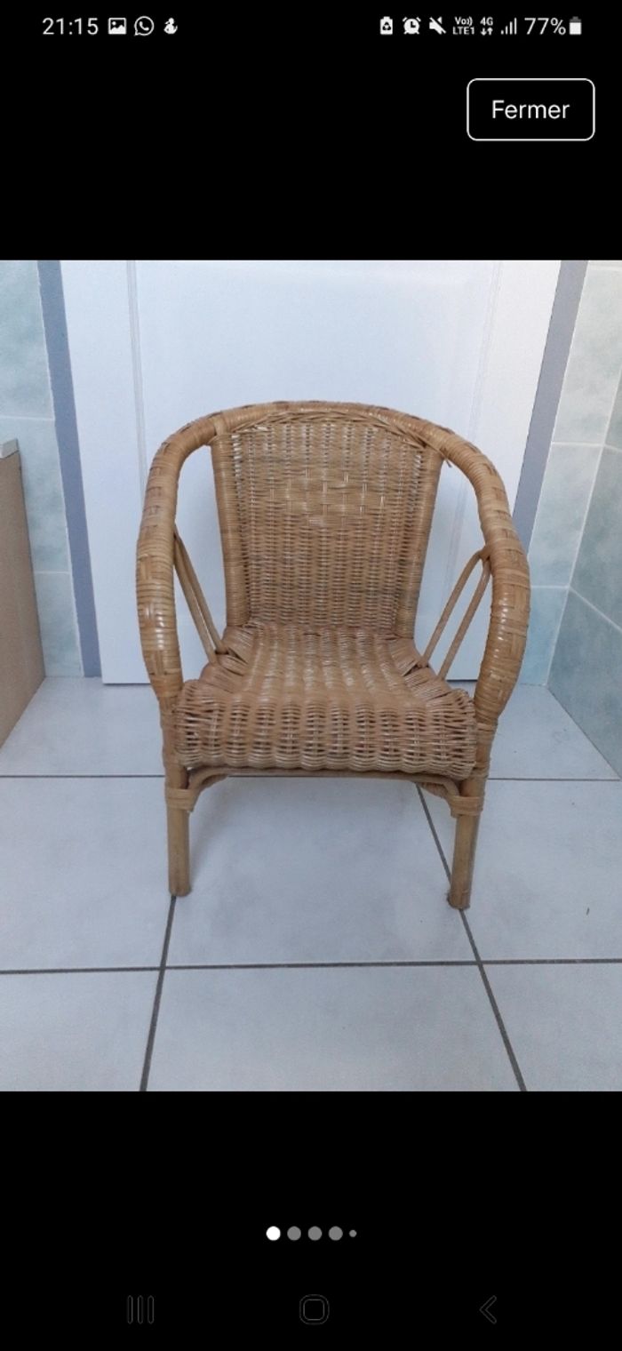 fauteuil Crapaud Enfant Rotin - photo numéro 8