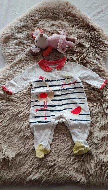 Pyjama fin Flament rose orchestra 1 mois